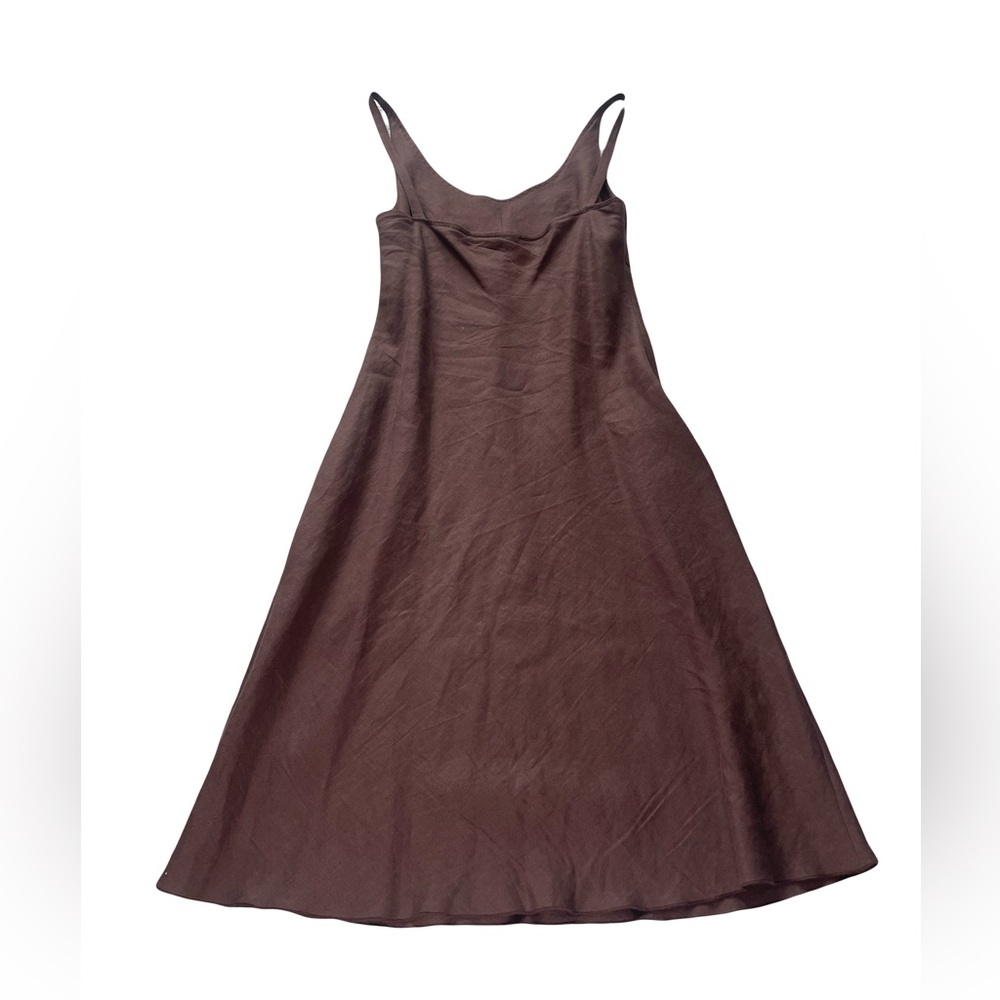 Elegant Brown Midi Dress - Picture 2 of 8
